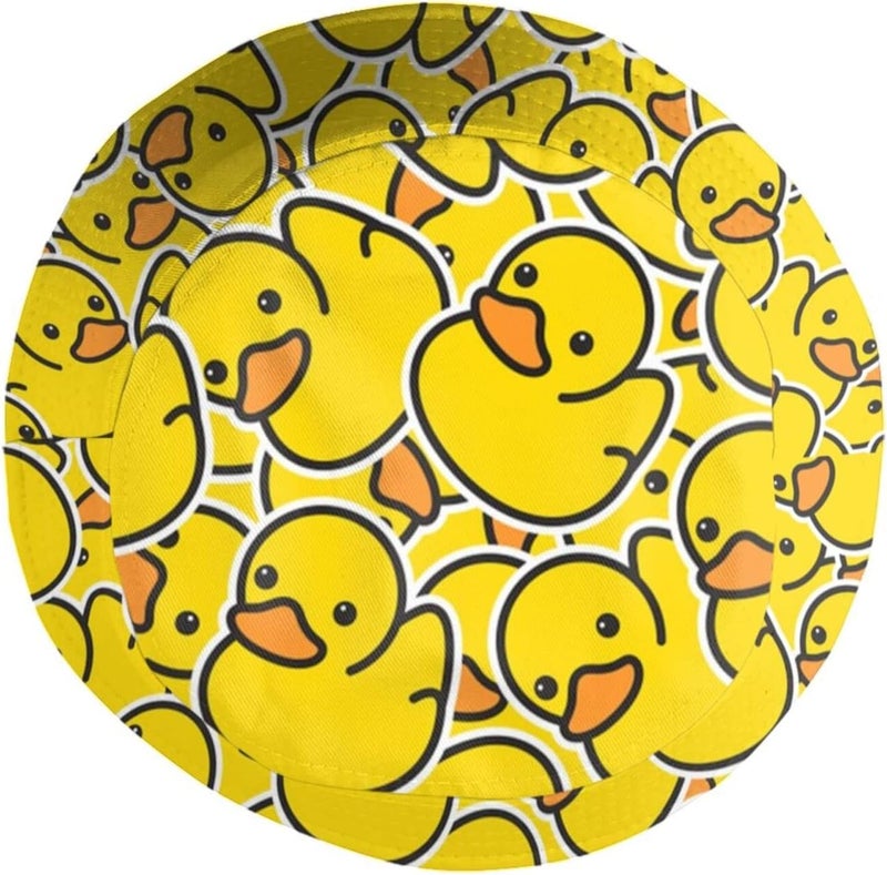 TUSBUIR Funny Duck Bucket Hat Fisherman Hat Beach Travel Sun Hat Outdoor Cap for Unisex Men Women - Image 4